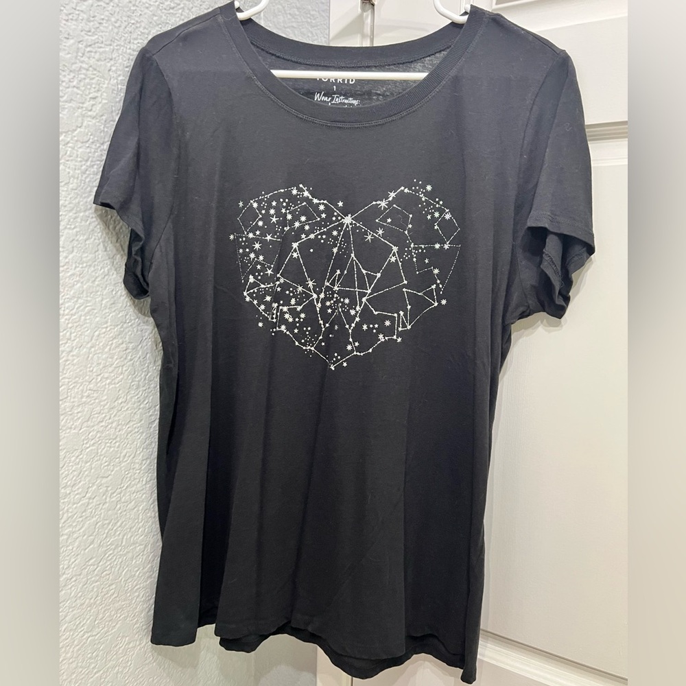 Torrid heart constellation tee shirt